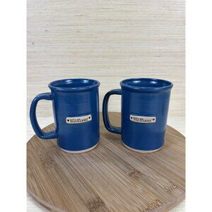 Mud Love Blue Wildflower Ceramic Coffee Cup Set Of 2